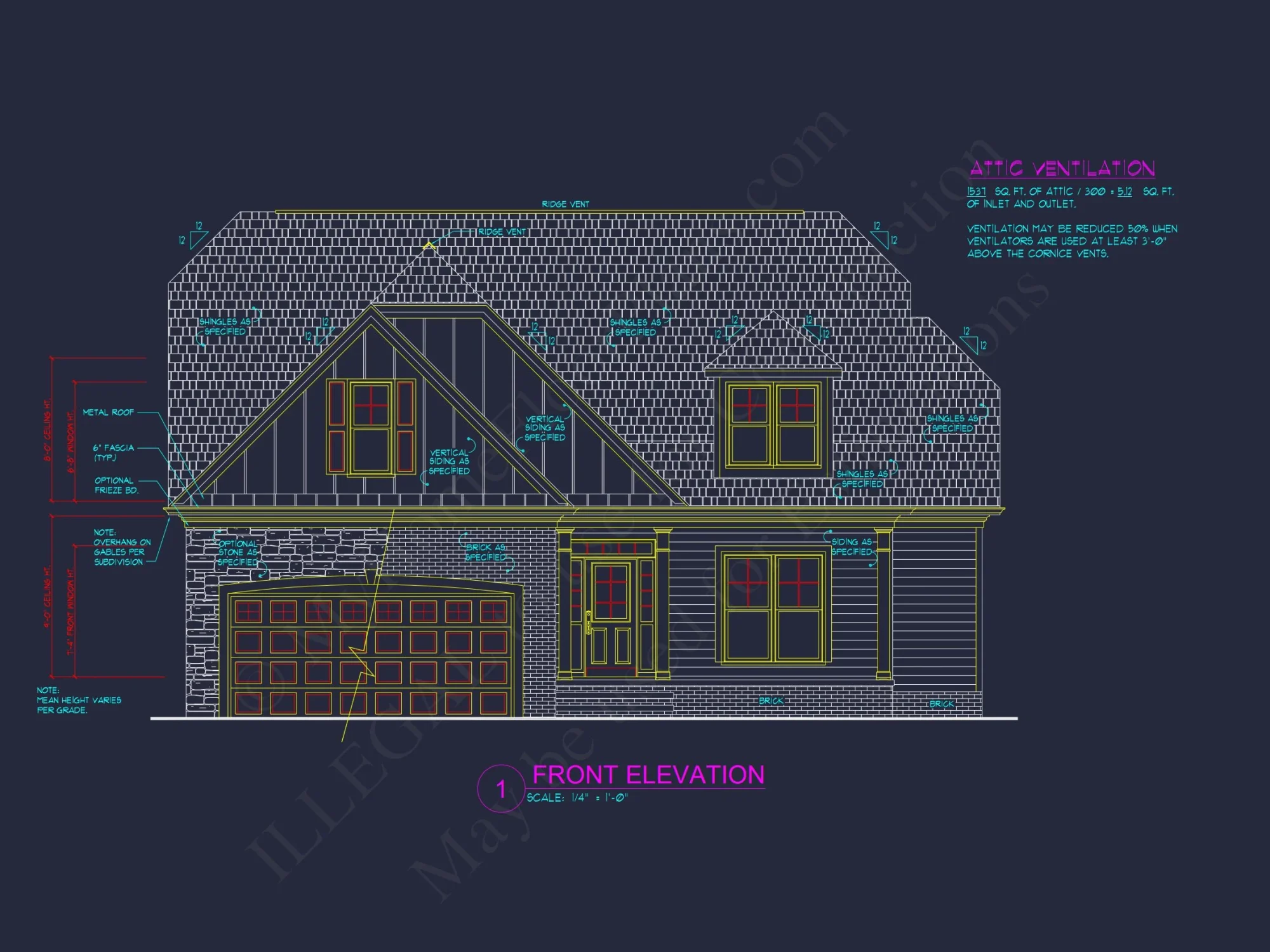 Custom Craftsman house Floor Plan Blueprint with CAD Designs