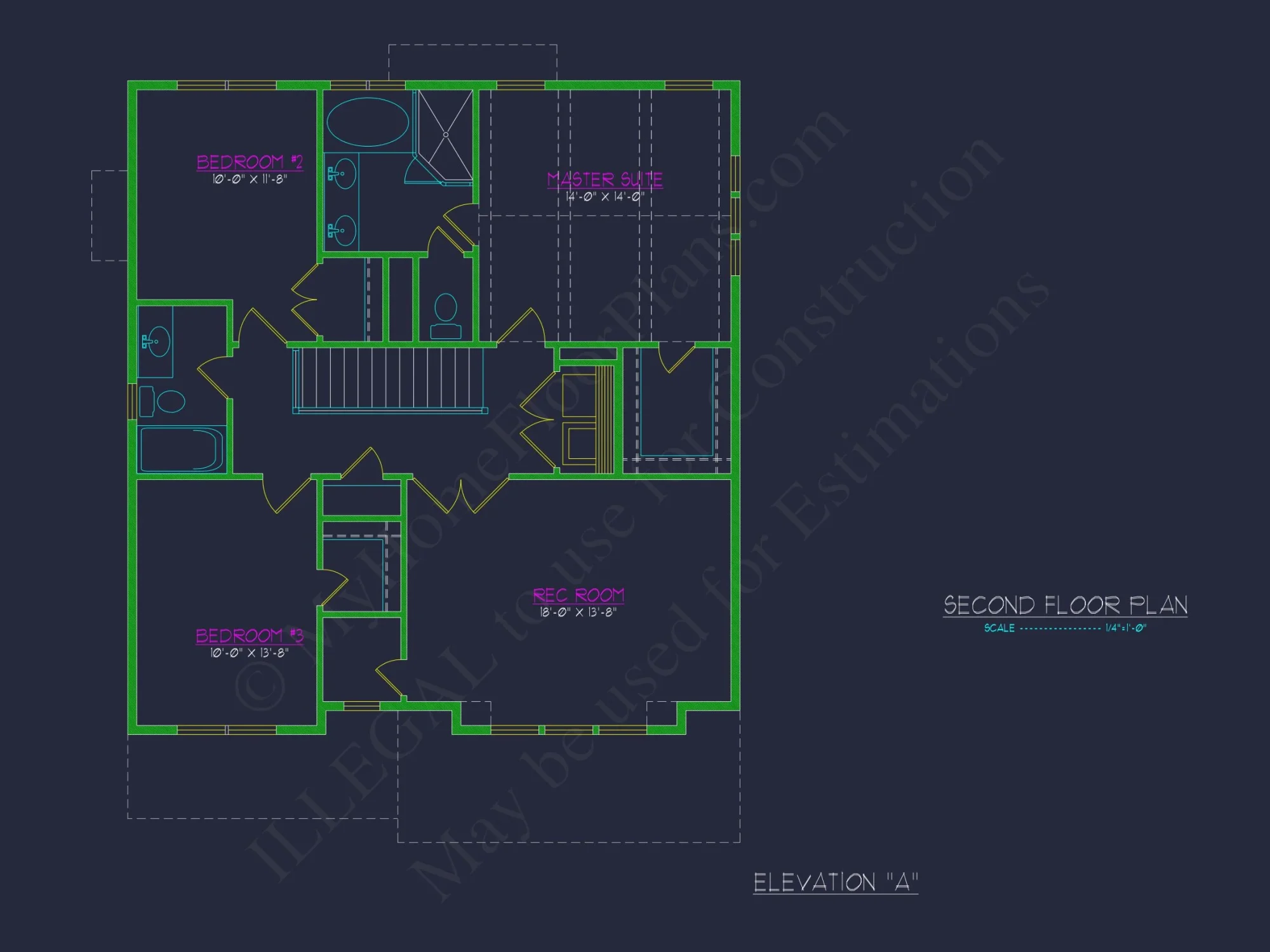 Modern 2-Story house Plan with Open Floor Plan and CAD Designs
