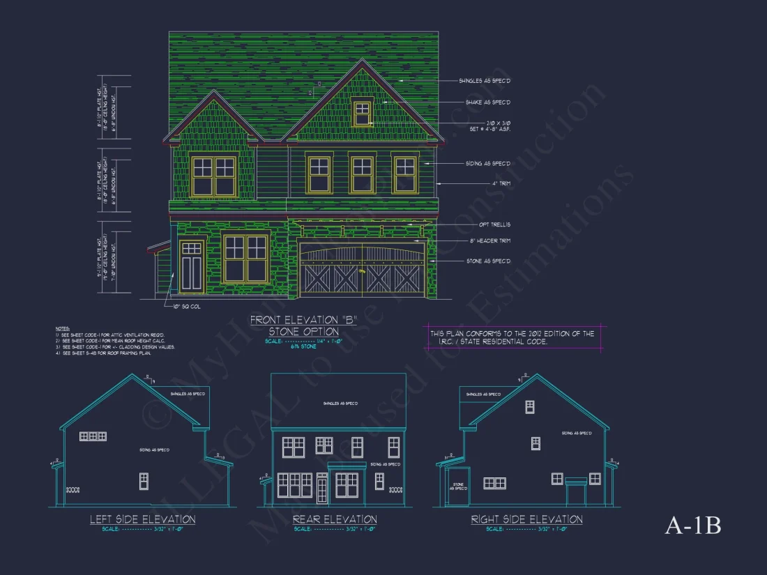 Modern 2-Story house Plan with Open Floor Plan and CAD Designs