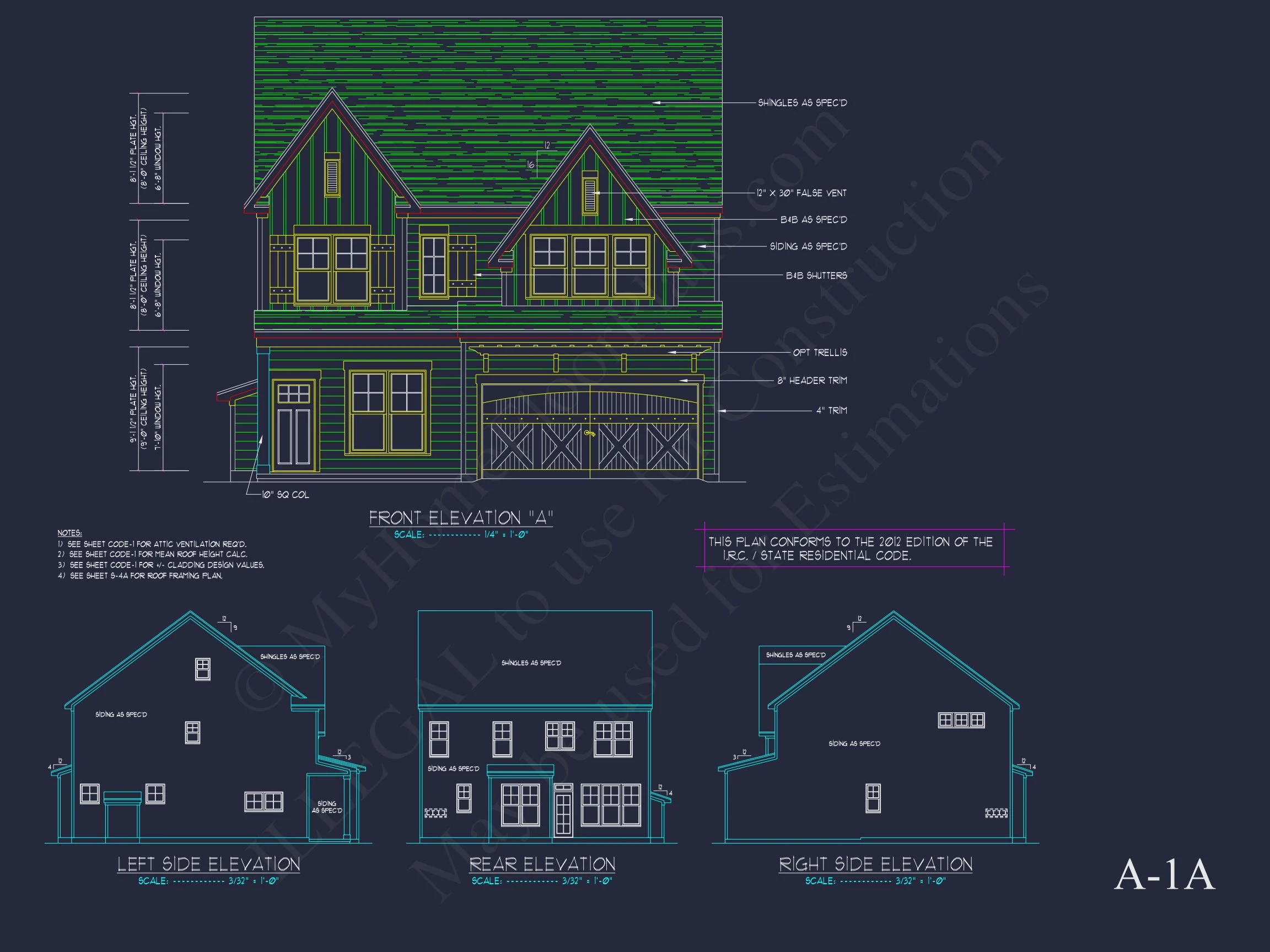 Modern 2-Story house Plan with Open Floor Plan and CAD Designs