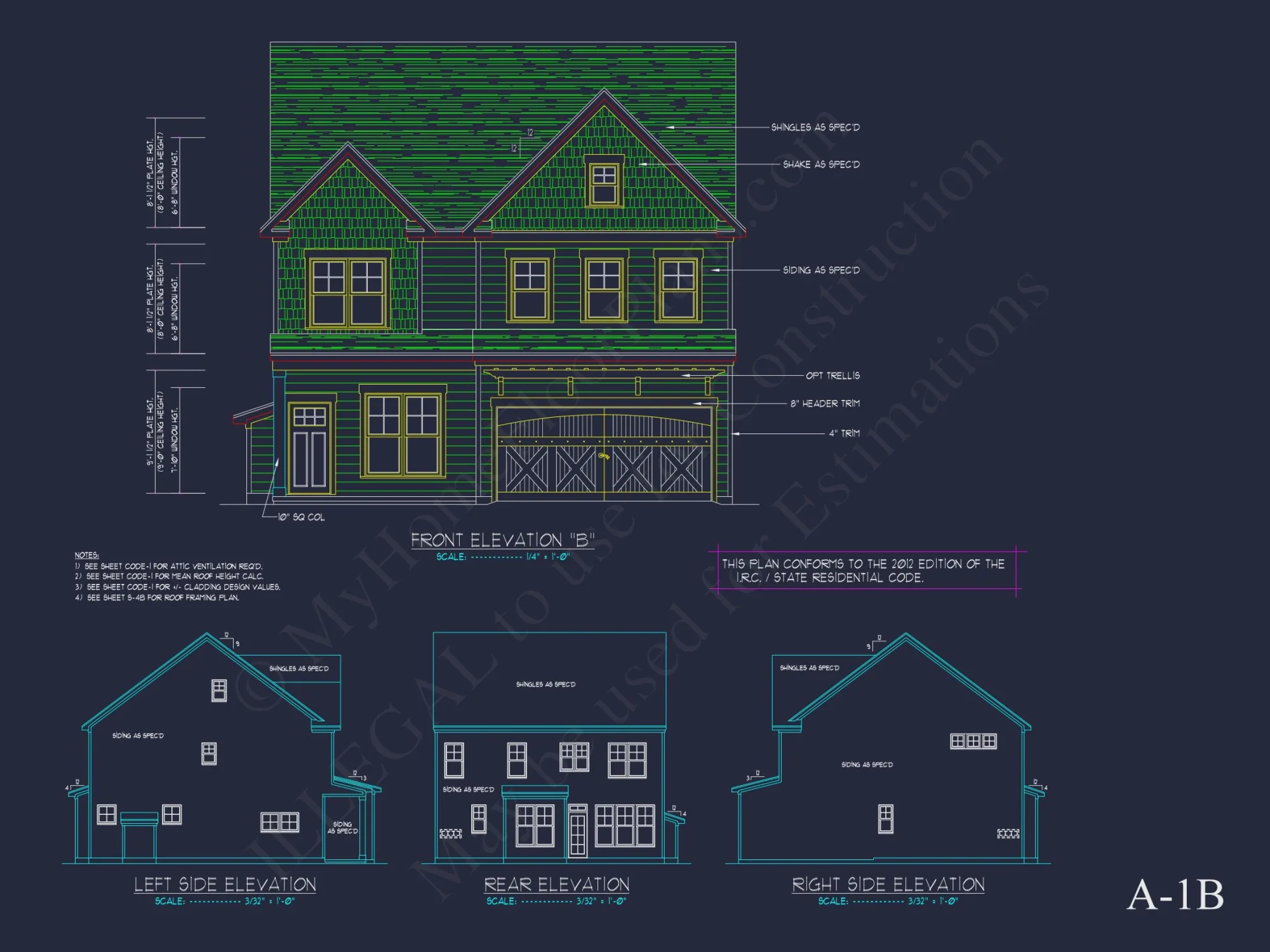 Modern 2-Story house Plan with Open Floor Plan and CAD Designs