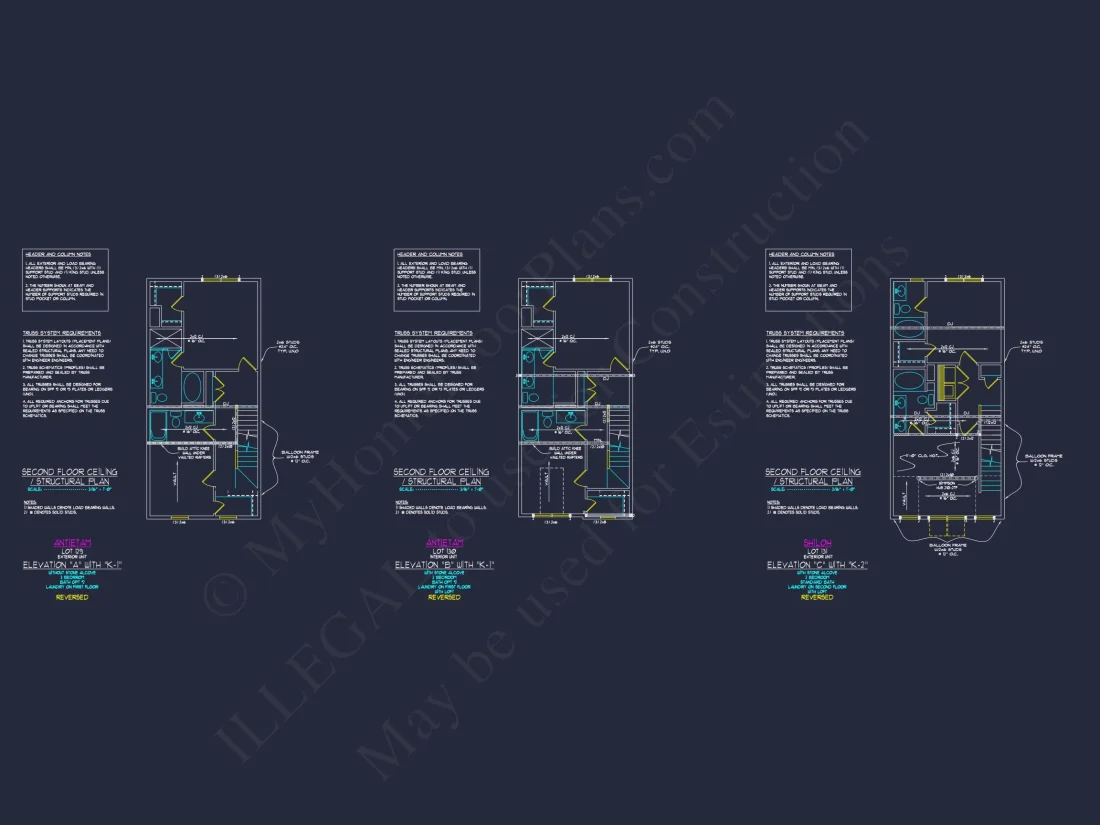 Modern 3-Story Craftsman Townhome Plan with CAD Designs