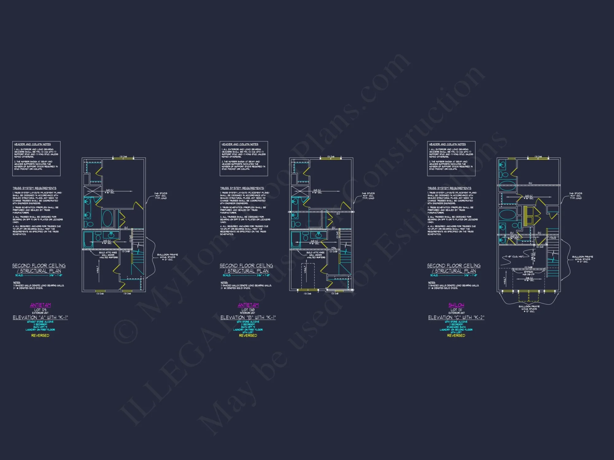 Modern 3-Story Craftsman Townhome Plan with CAD Designs