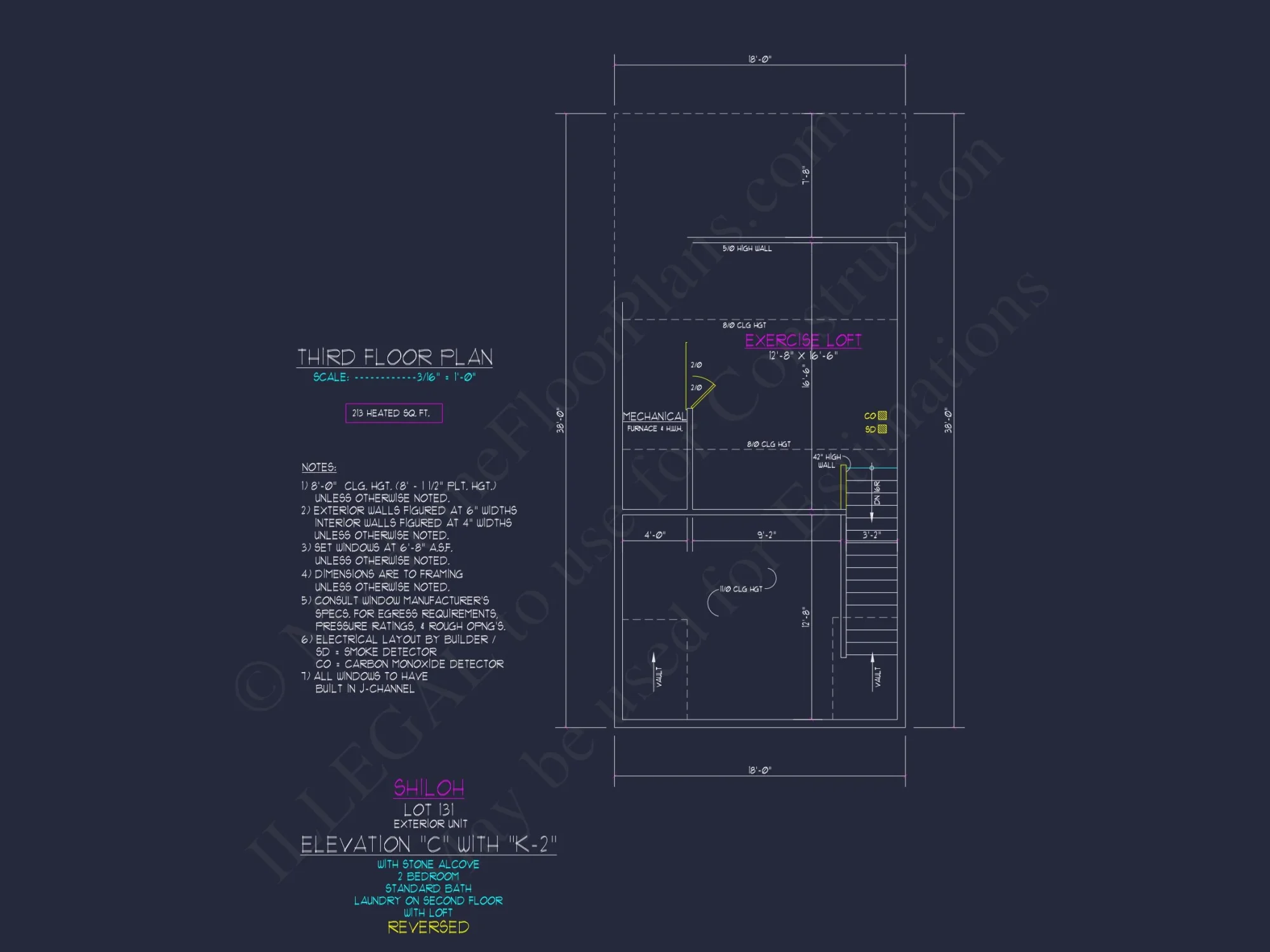 Modern 3-Story Craftsman Townhome Plan with CAD Designs