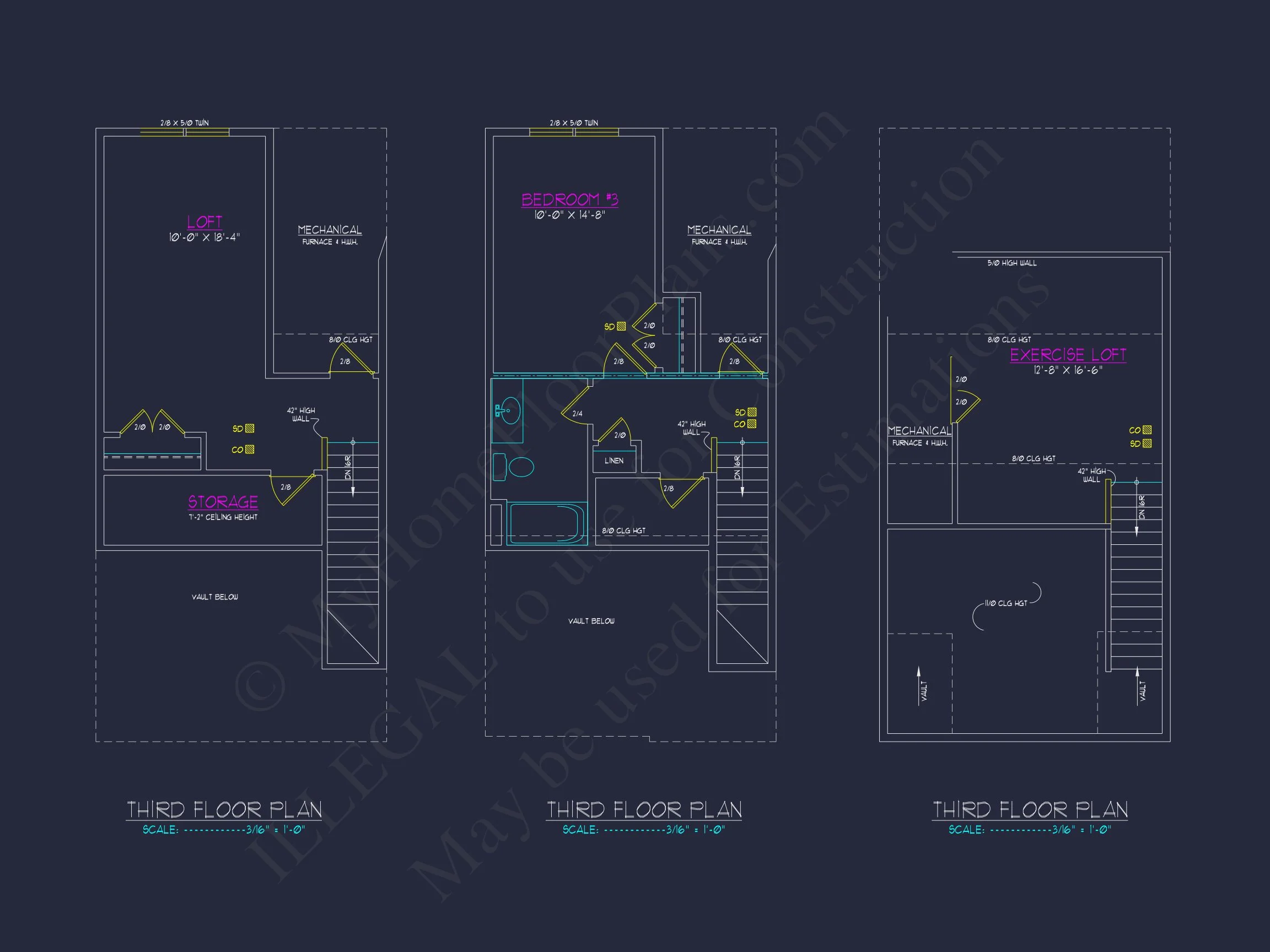 11-1876 HOUSE PLAN -Traditional Townhome Plan - 9-Bed, 7.5-Bath, 4,866 SF 13 Modern 3-Story Craftsman Townhome Plan with CAD Designs