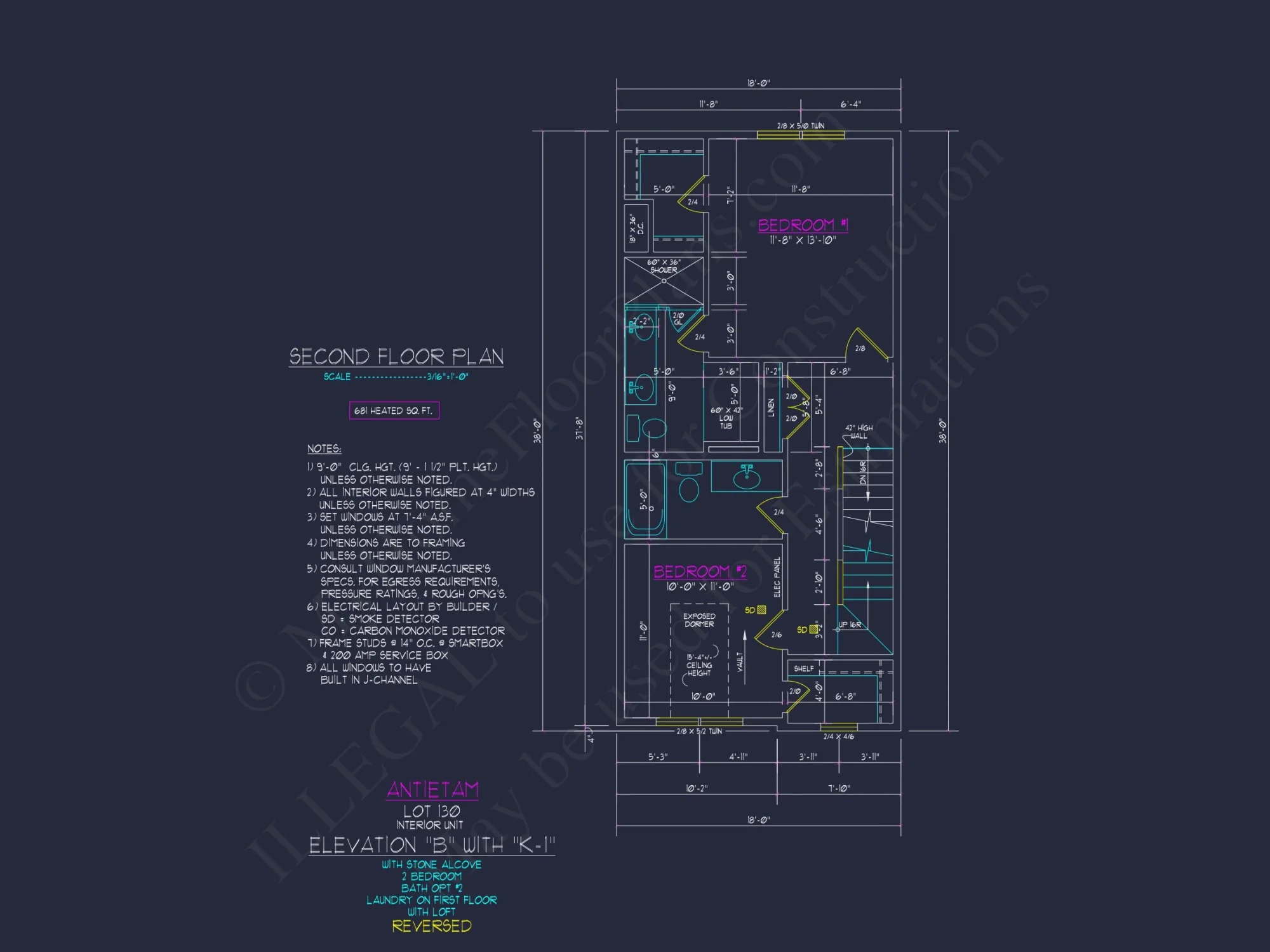 Modern 3-Story Craftsman Townhome Plan with CAD Designs