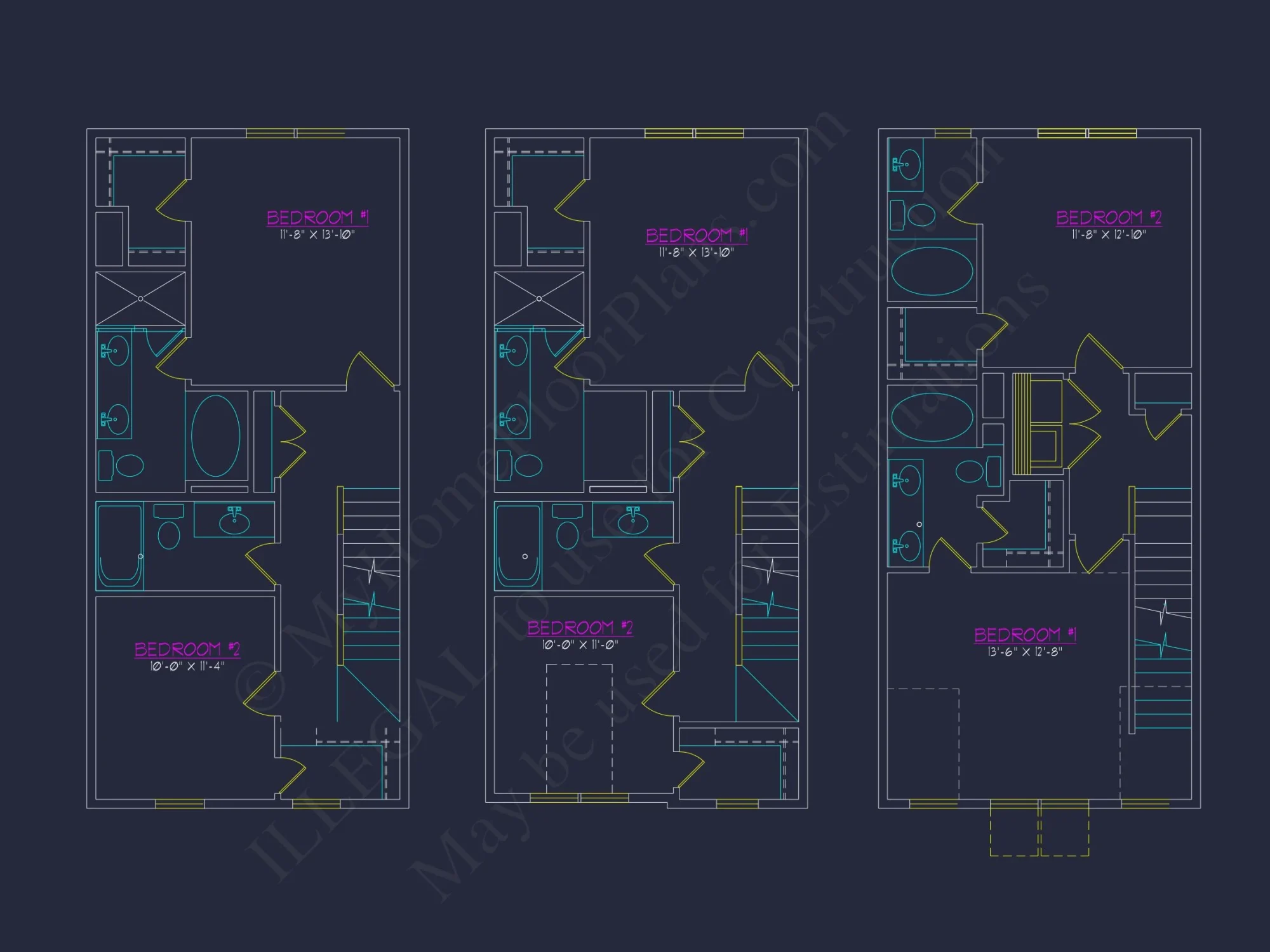 Modern 3-Story Craftsman Townhome Plan with CAD Designs