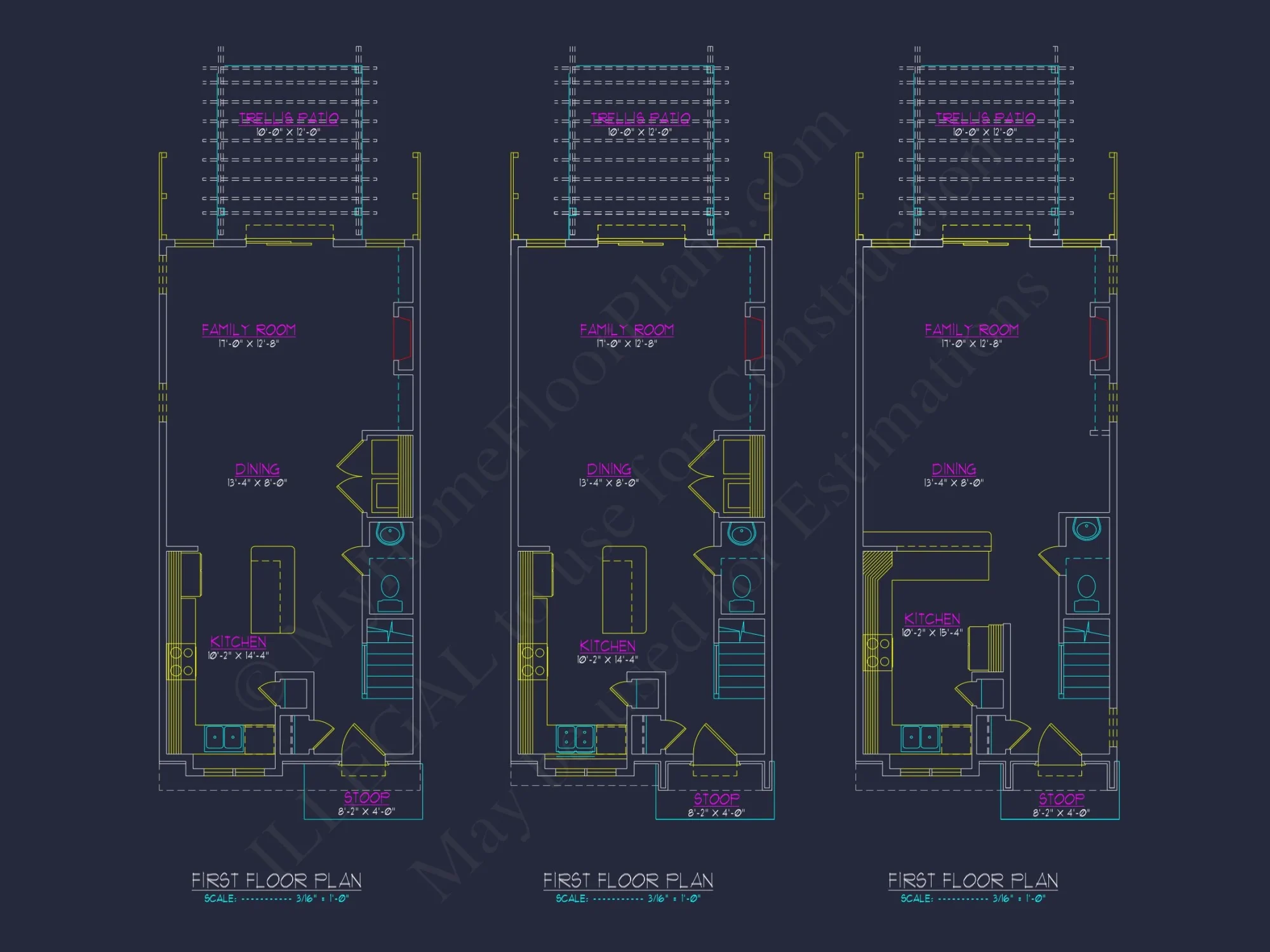 Modern 3-Story Craftsman Townhome Plan with CAD Designs
