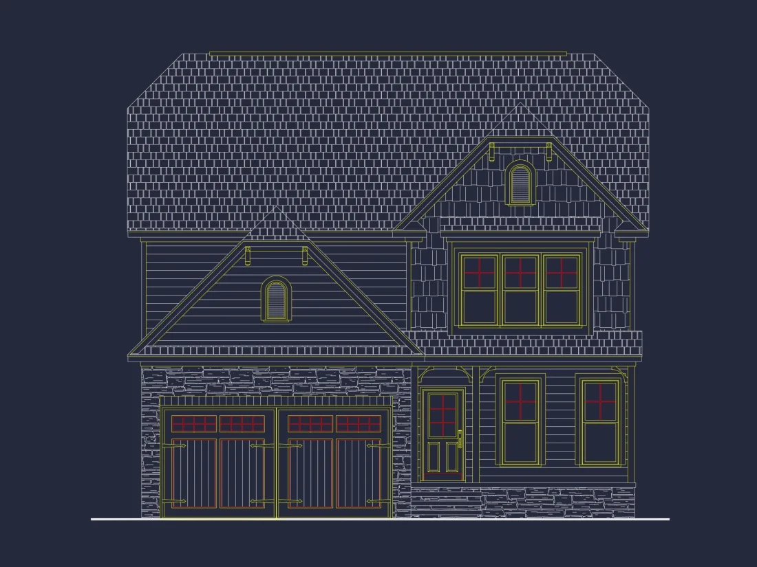 Elegant Craftsman house Plan with Floor Plans & CAD Designs