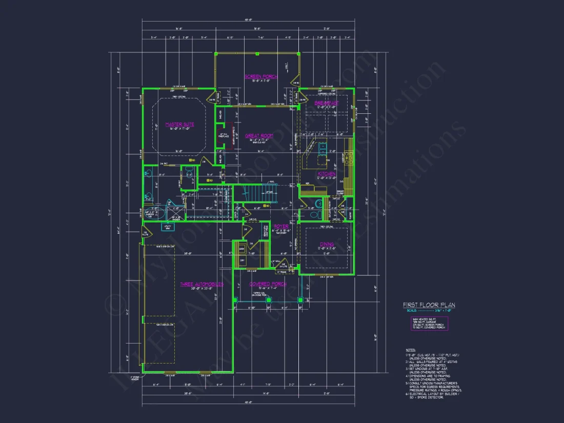 Craftsman house Plan with Spacious Layout and Unique CAD Designs
