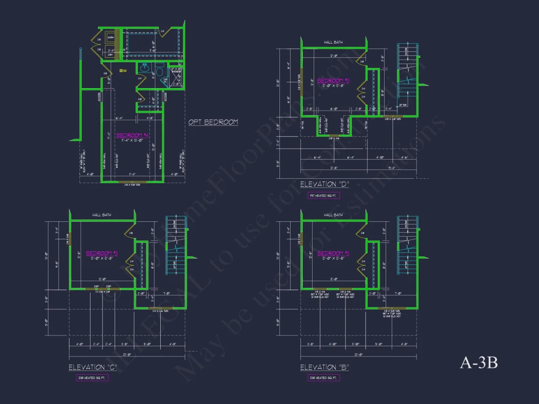 Customizable house Plan with 2-Story Blueprint CAD Designs