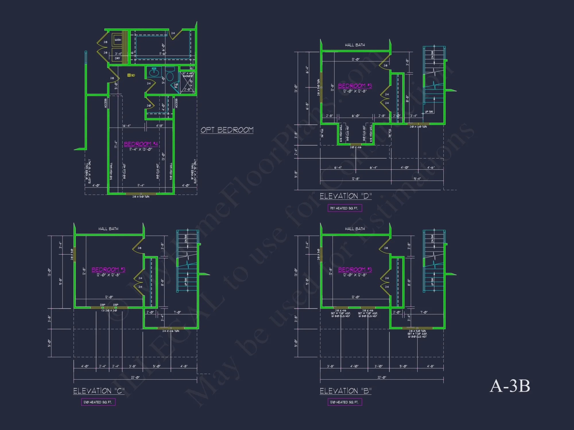 Customizable house Plan with 2-Story Blueprint CAD Designs