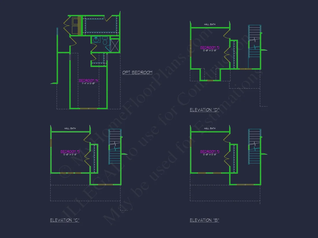 Customizable house Plan with 2-Story Blueprint CAD Designs