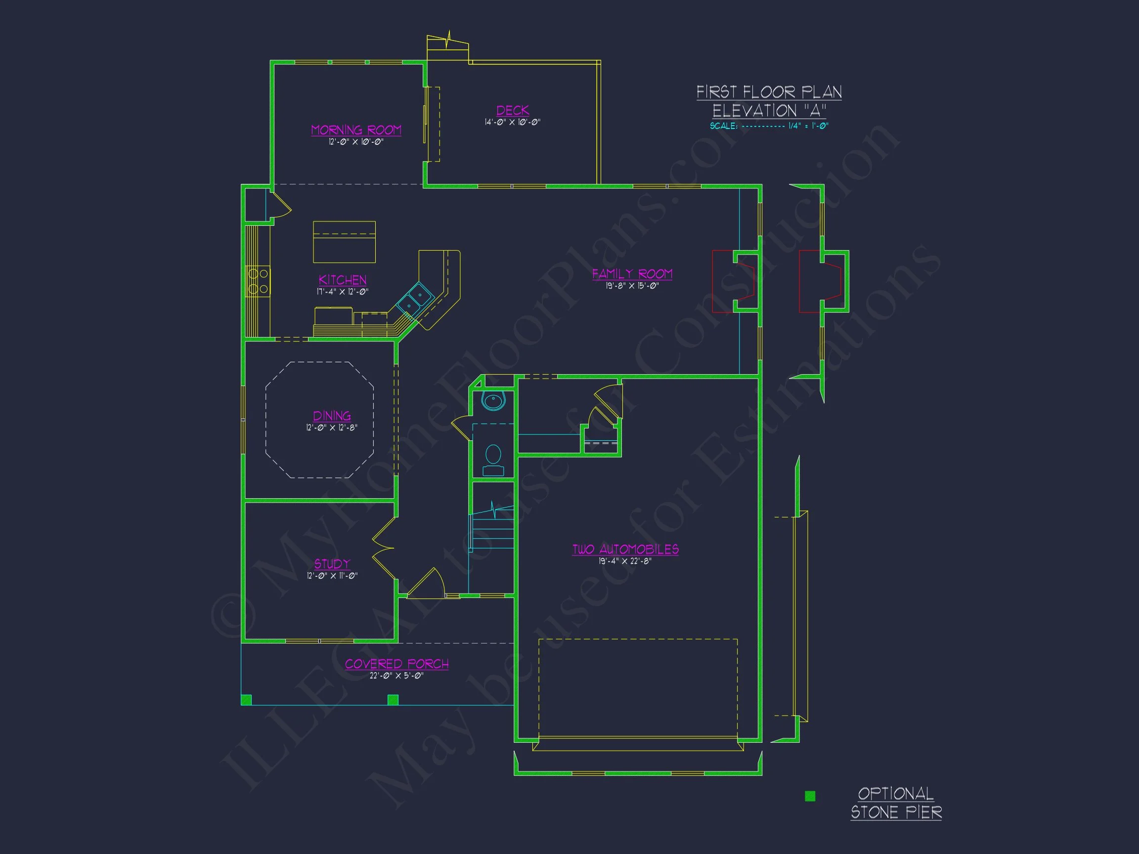 11-1700 HOUSE PLAN - Traditional Home Plan - 4-Bed, 3-Bath, 2,400 SF 27 Customizable house Plan with 2-Story Blueprint CAD Designs