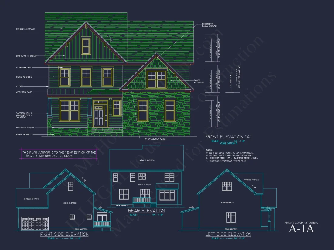 Customizable house Plan with 2-Story Blueprint CAD Designs