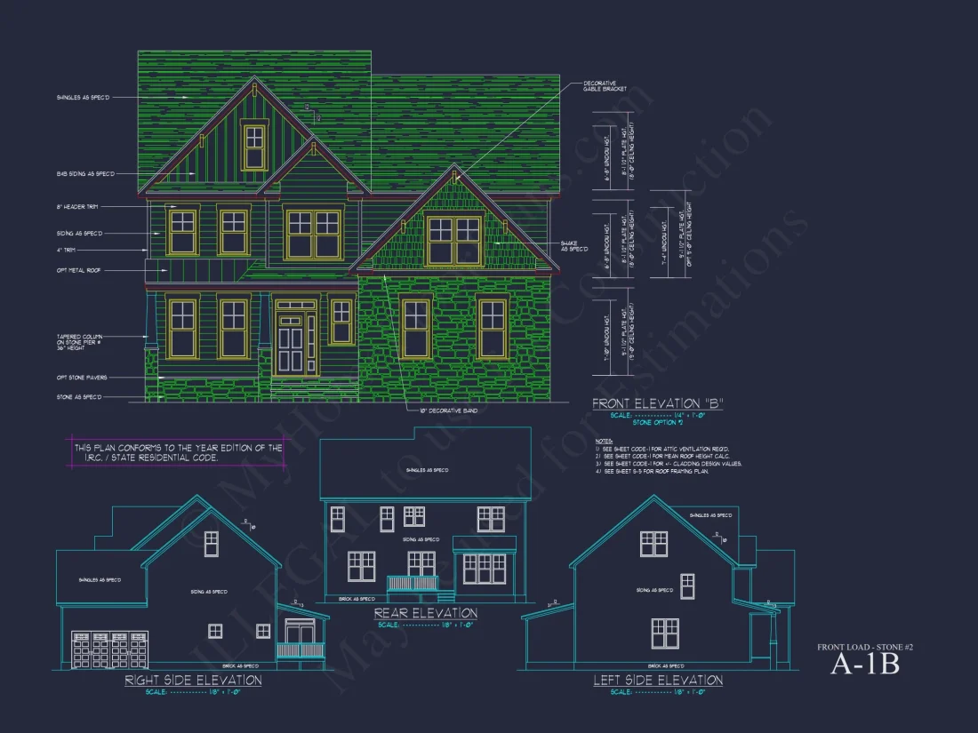 Customizable house Plan with 2-Story Blueprint CAD Designs