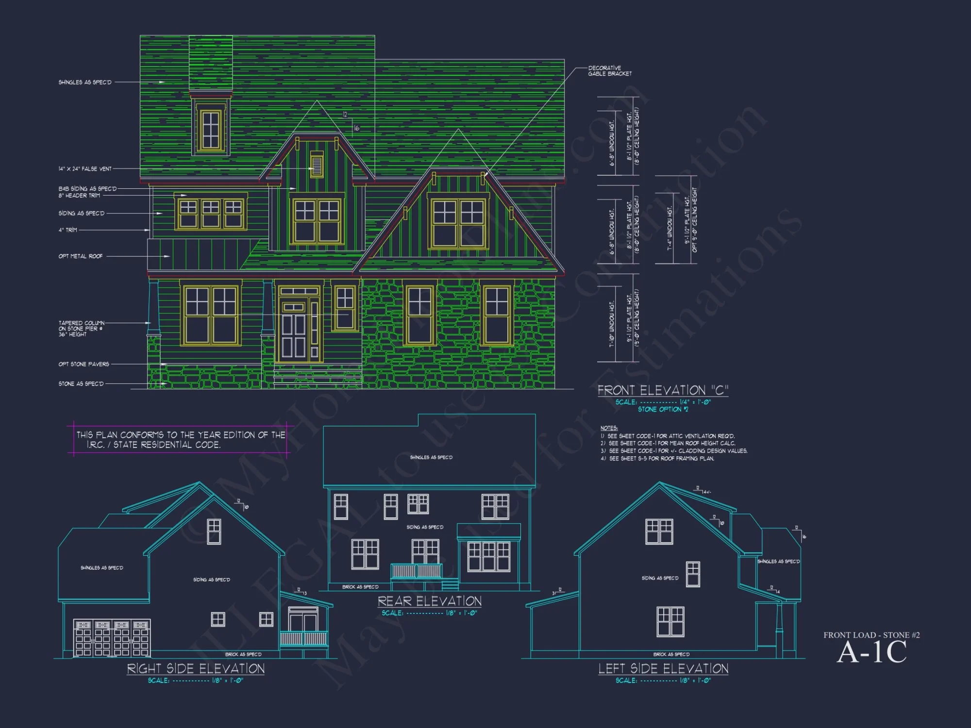 Customizable house Plan with 2-Story Blueprint CAD Designs