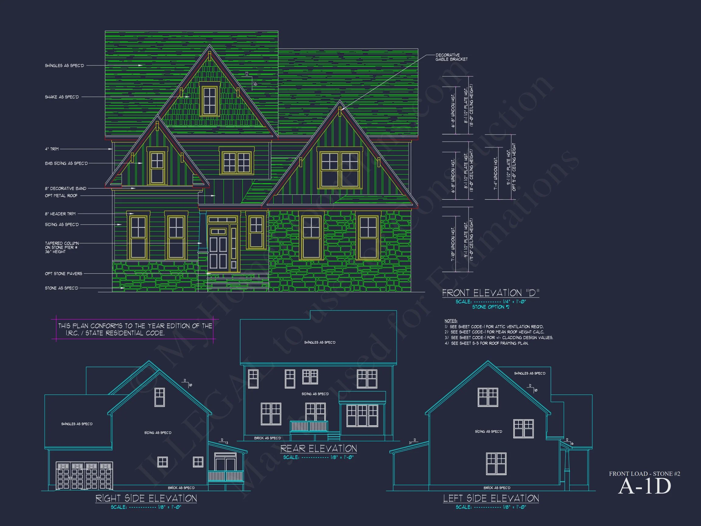 11-1700 HOUSE PLAN - Traditional Home Plan - 4-Bed, 3-Bath, 2,400 SF 23 Customizable house Plan with 2-Story Blueprint CAD Designs