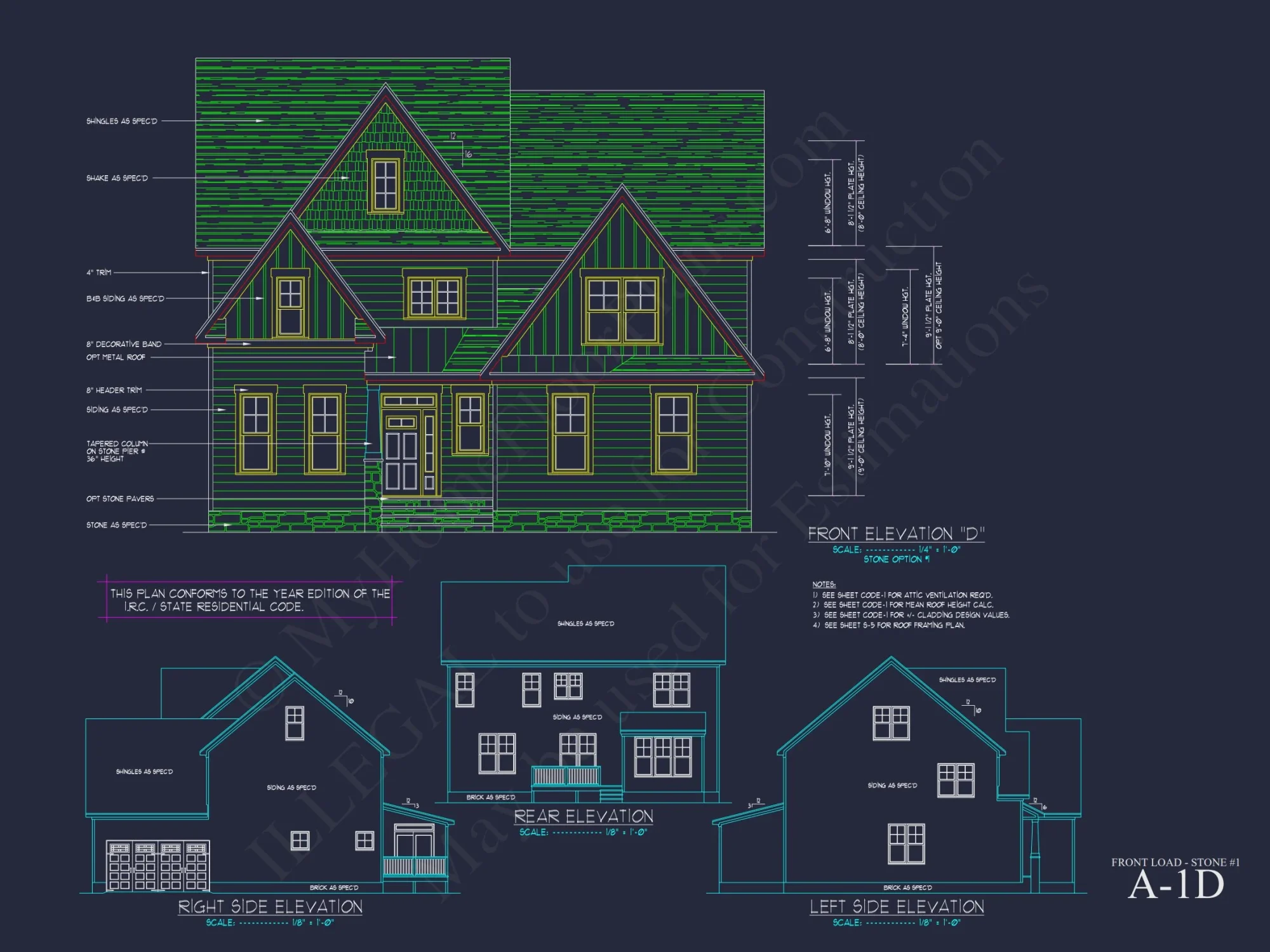 Customizable house Plan with 2-Story Blueprint CAD Designs