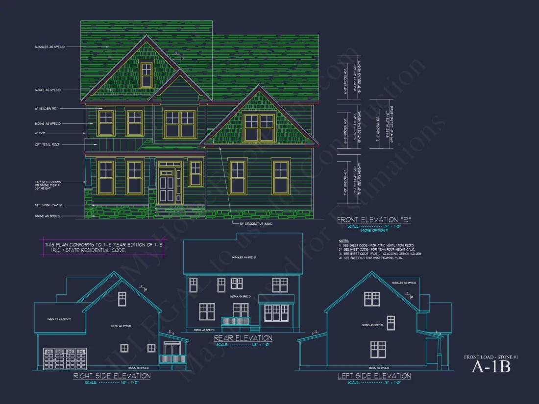 Customizable house Plan with 2-Story Blueprint CAD Designs