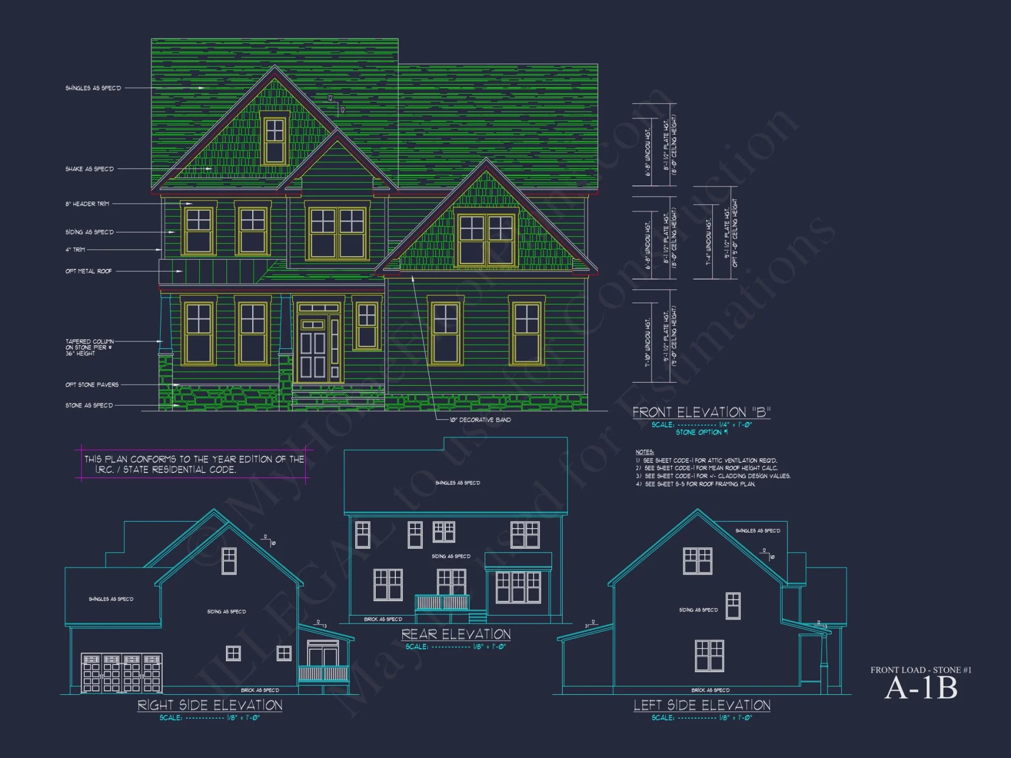 Customizable house Plan with 2-Story Blueprint CAD Designs