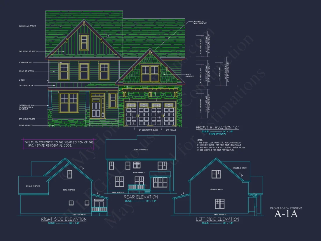 Customizable house Plan with 2-Story Blueprint CAD Designs