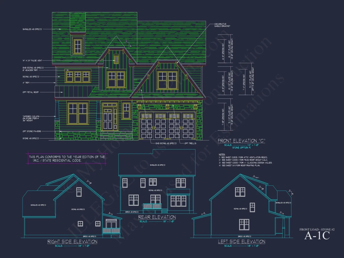 Customizable house Plan with 2-Story Blueprint CAD Designs