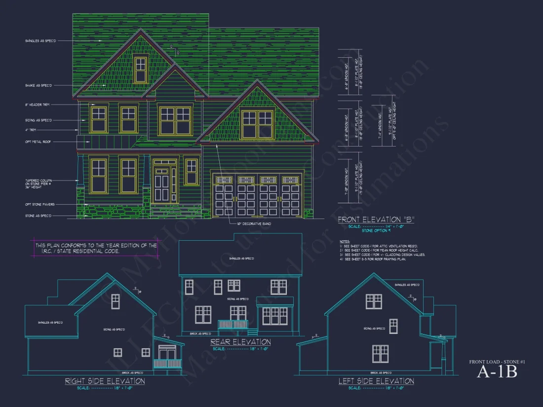 Customizable house Plan with 2-Story Blueprint CAD Designs