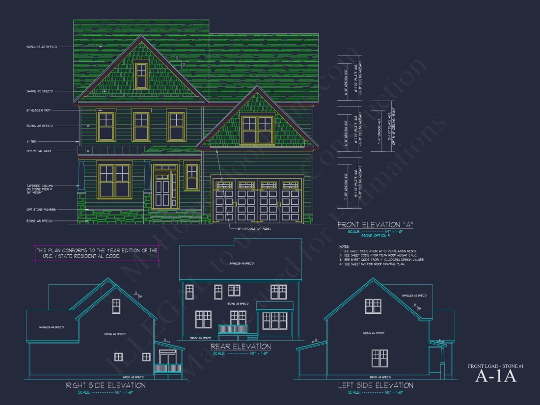 Customizable house Plan with 2-Story Blueprint CAD Designs