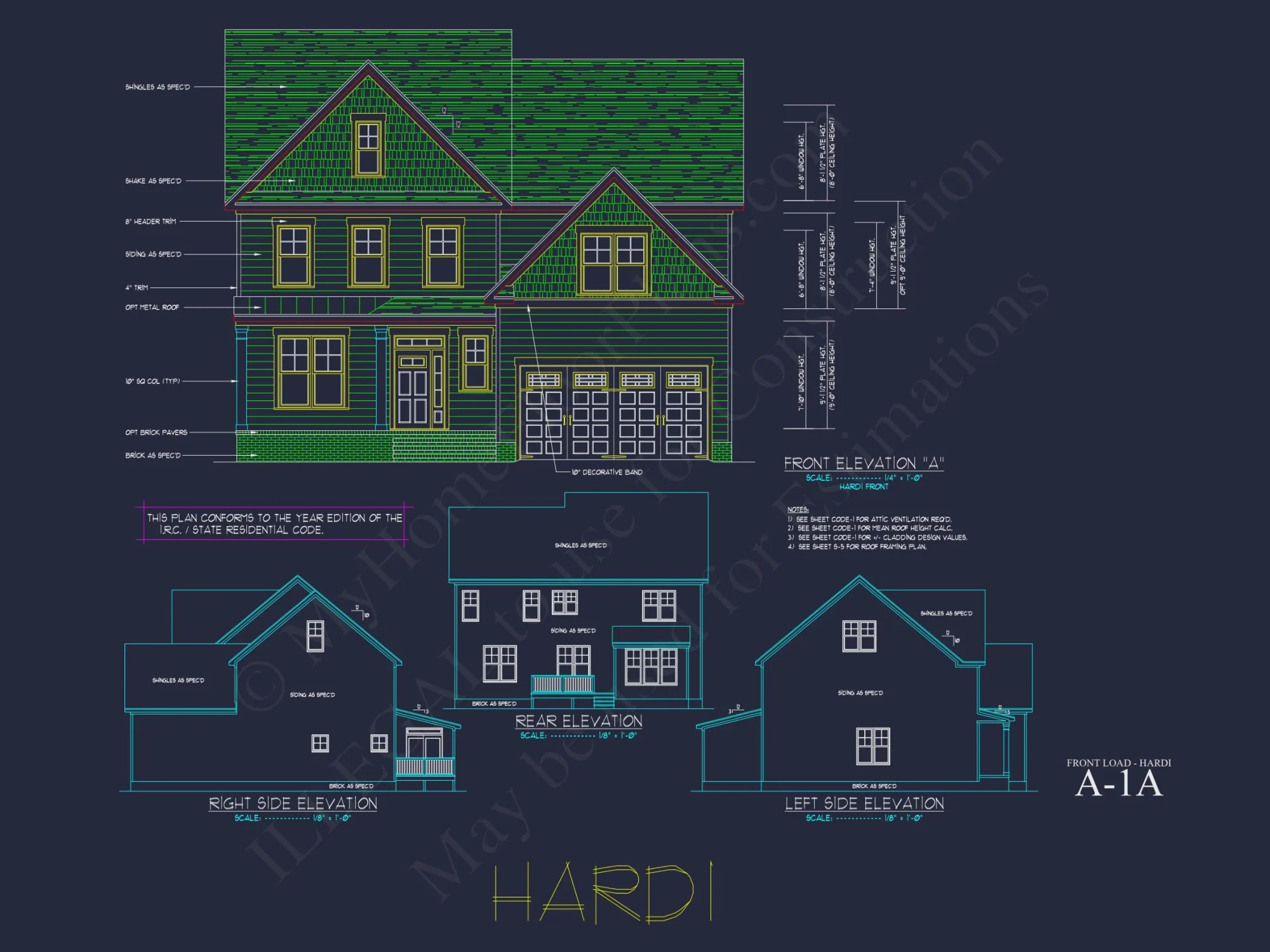 Customizable house Plan with 2-Story Blueprint CAD Designs