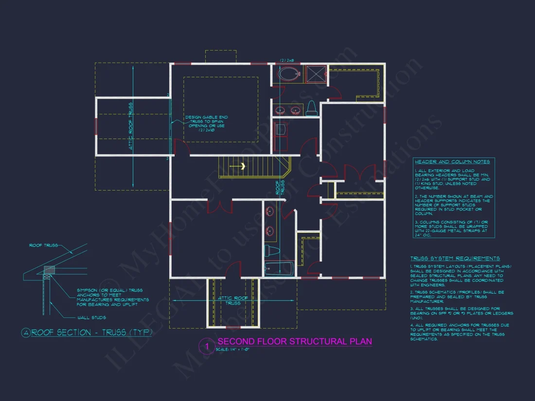 Traditional Craftsman Colonial Floor Plan