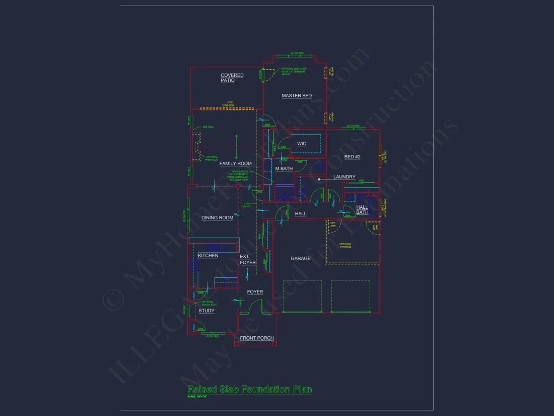 Custom house Design with 1.5 Story Floor Plan and CAD Blueprint