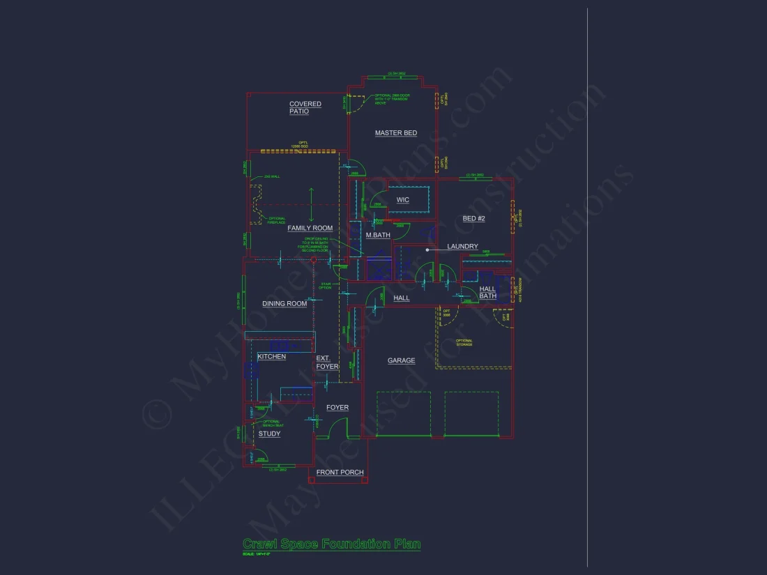 Custom house Design with 1.5 Story Floor Plan and CAD Blueprint