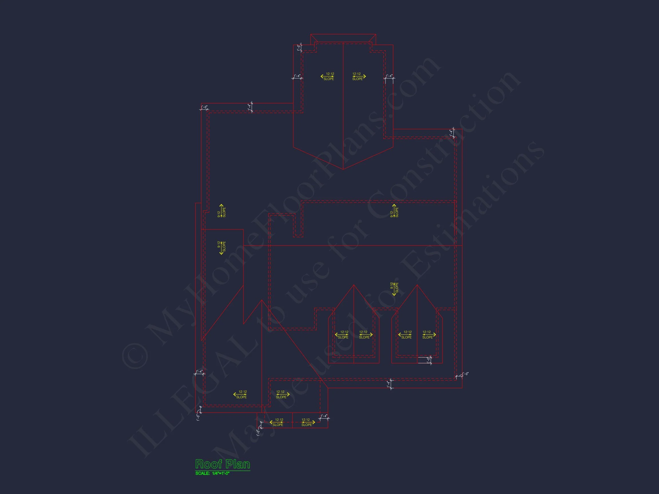 Custom house Design with 1.5 Story Floor Plan and CAD Blueprint