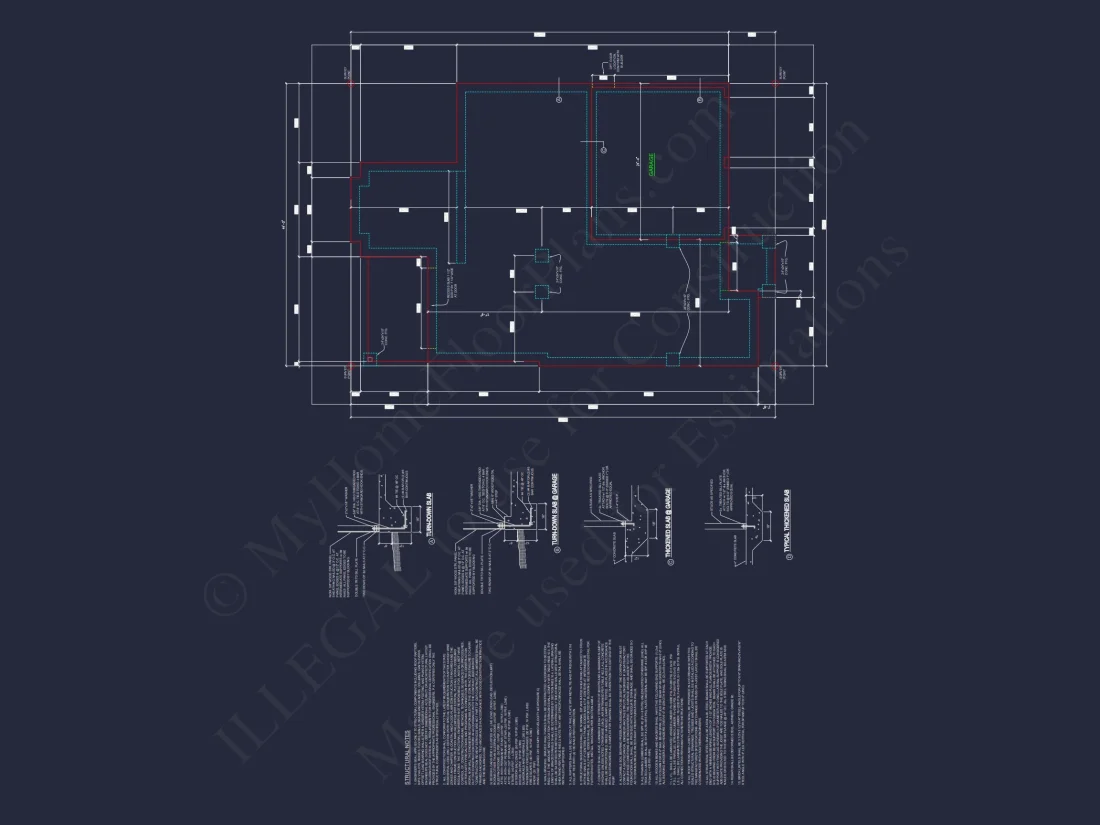 Custom house Design with 1.5 Story Floor Plan and CAD Blueprint