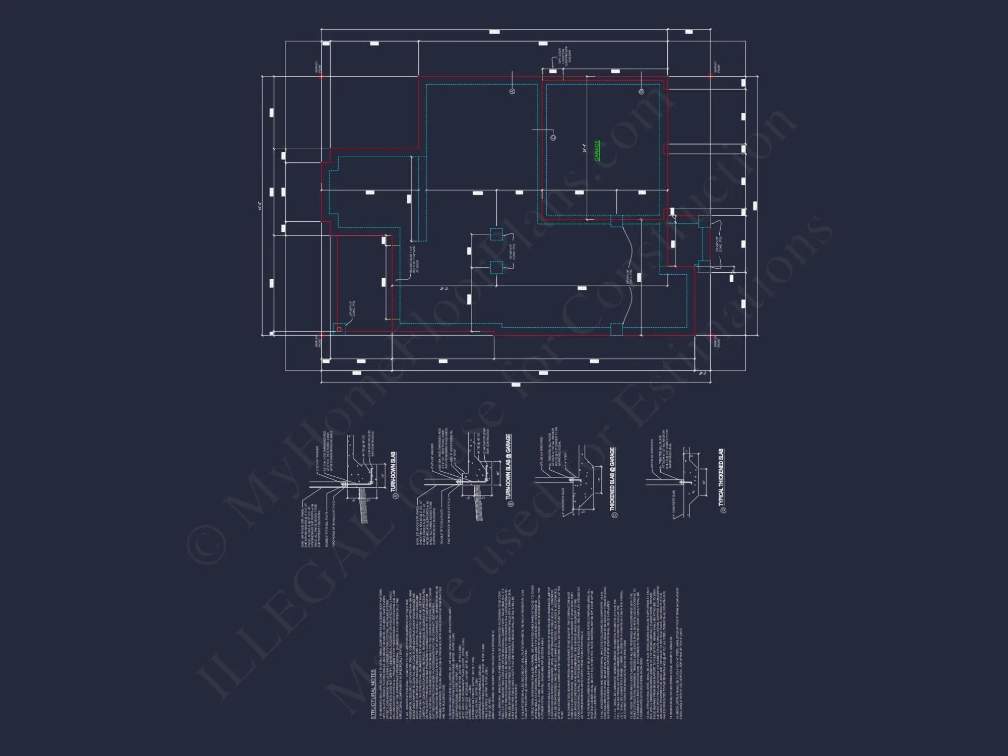Custom house Design with 1.5 Story Floor Plan and CAD Blueprint