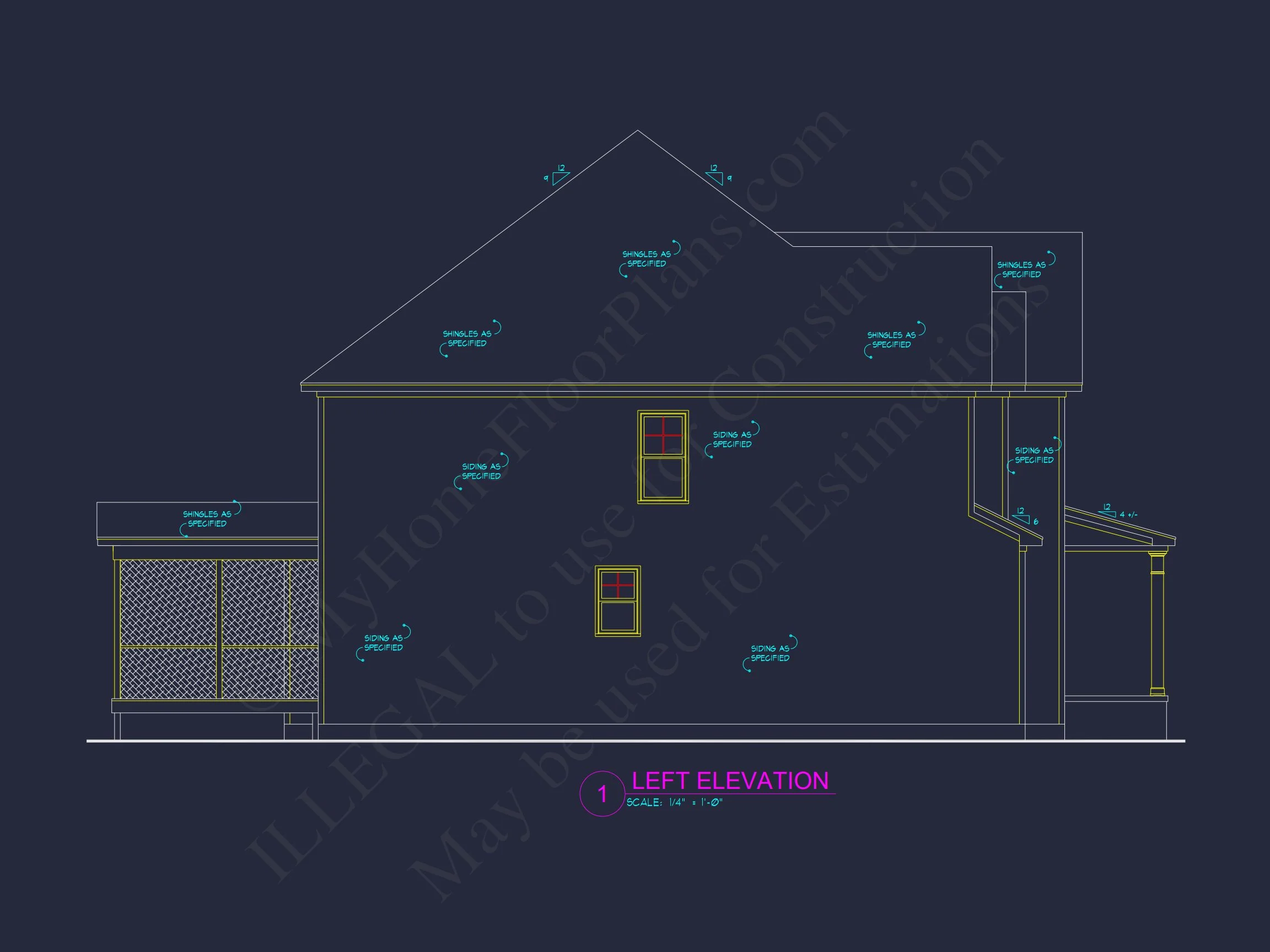 Modern Suburban house Plan with CAD Designs and Floor Plans