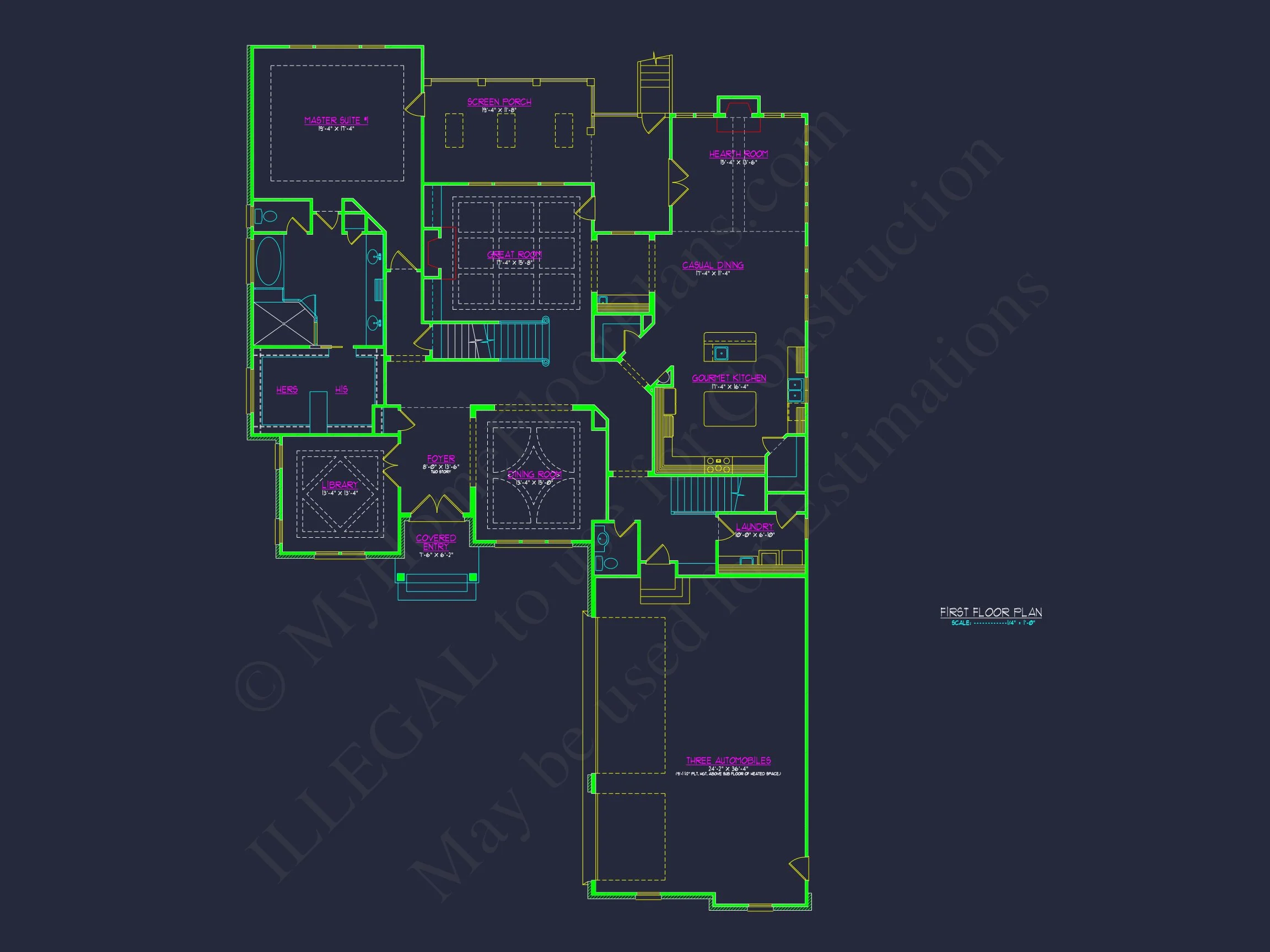 Luxury house Plan with CAD Floor Plans & Architectural Designs