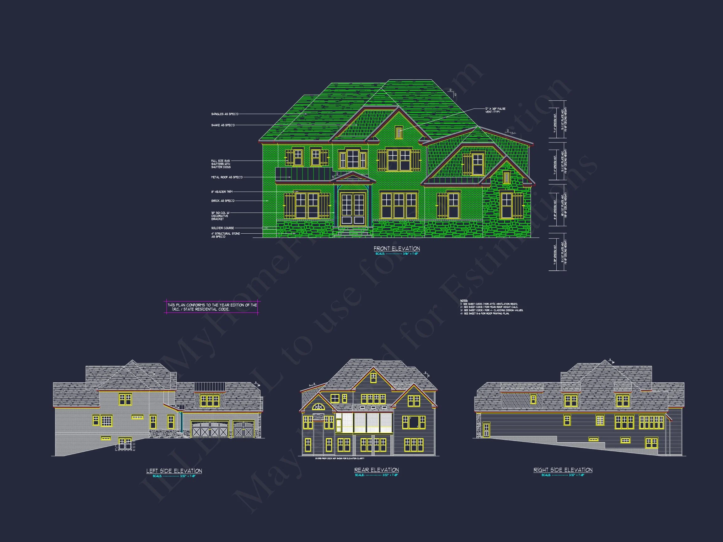 Luxury house Plan with CAD Floor Plans & Architectural Designs
