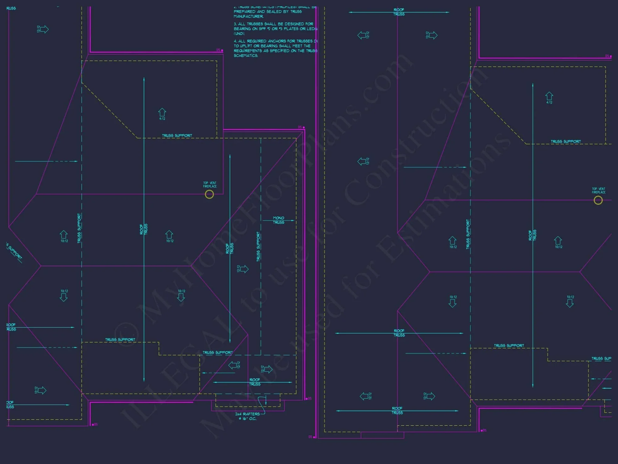 Modern Craftsman house Floor Plan with CAD and Designs