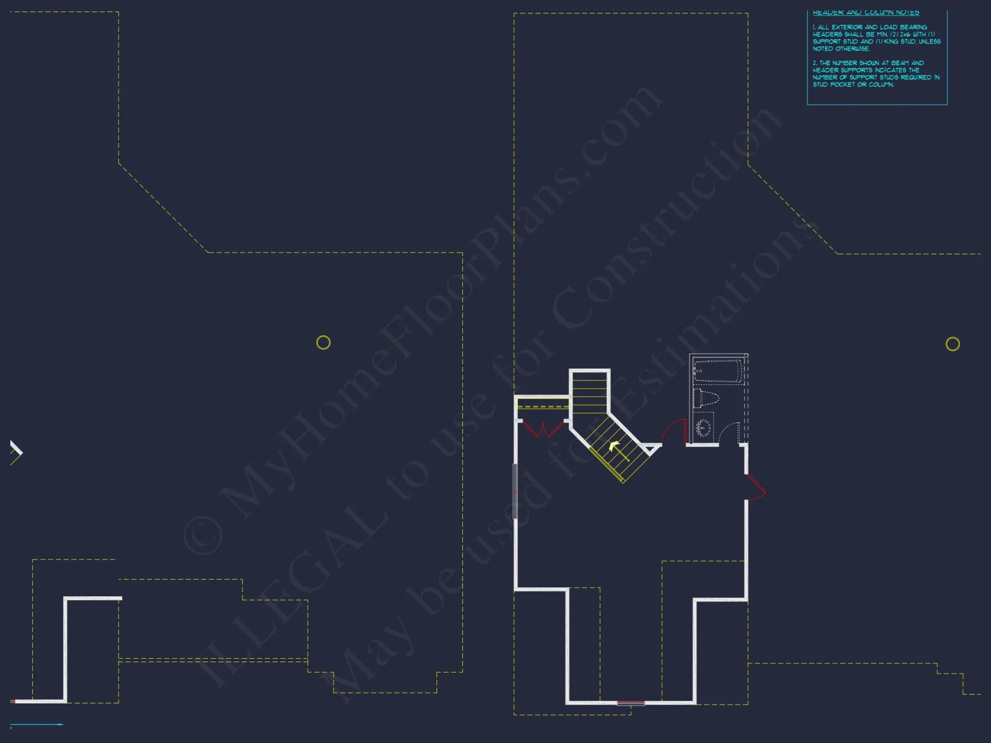 Modern Craftsman house Floor Plan with CAD and Designs