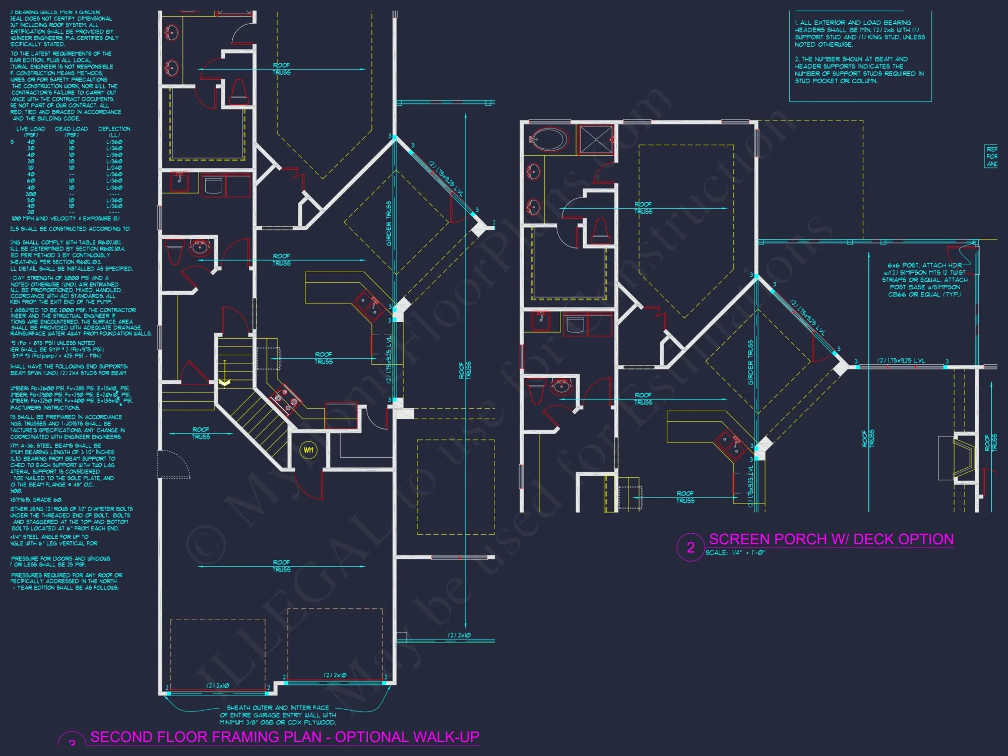 Modern Craftsman house Floor Plan with CAD and Designs