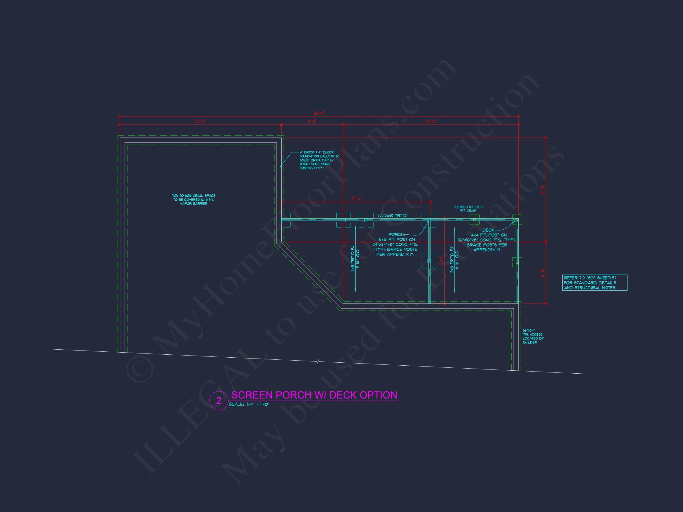 Modern Craftsman house Floor Plan with CAD and Designs