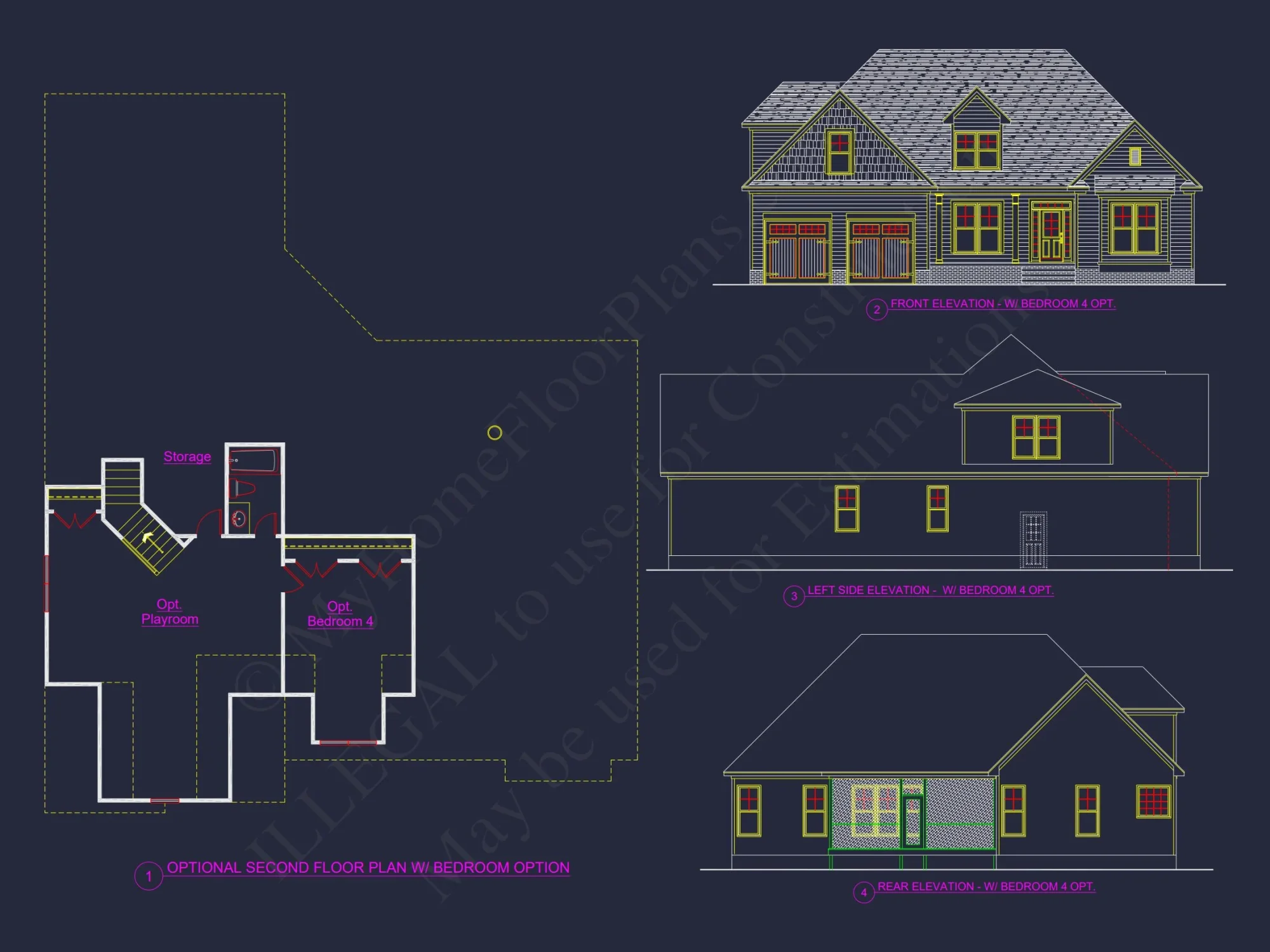Modern Craftsman house Floor Plan with CAD and Designs
