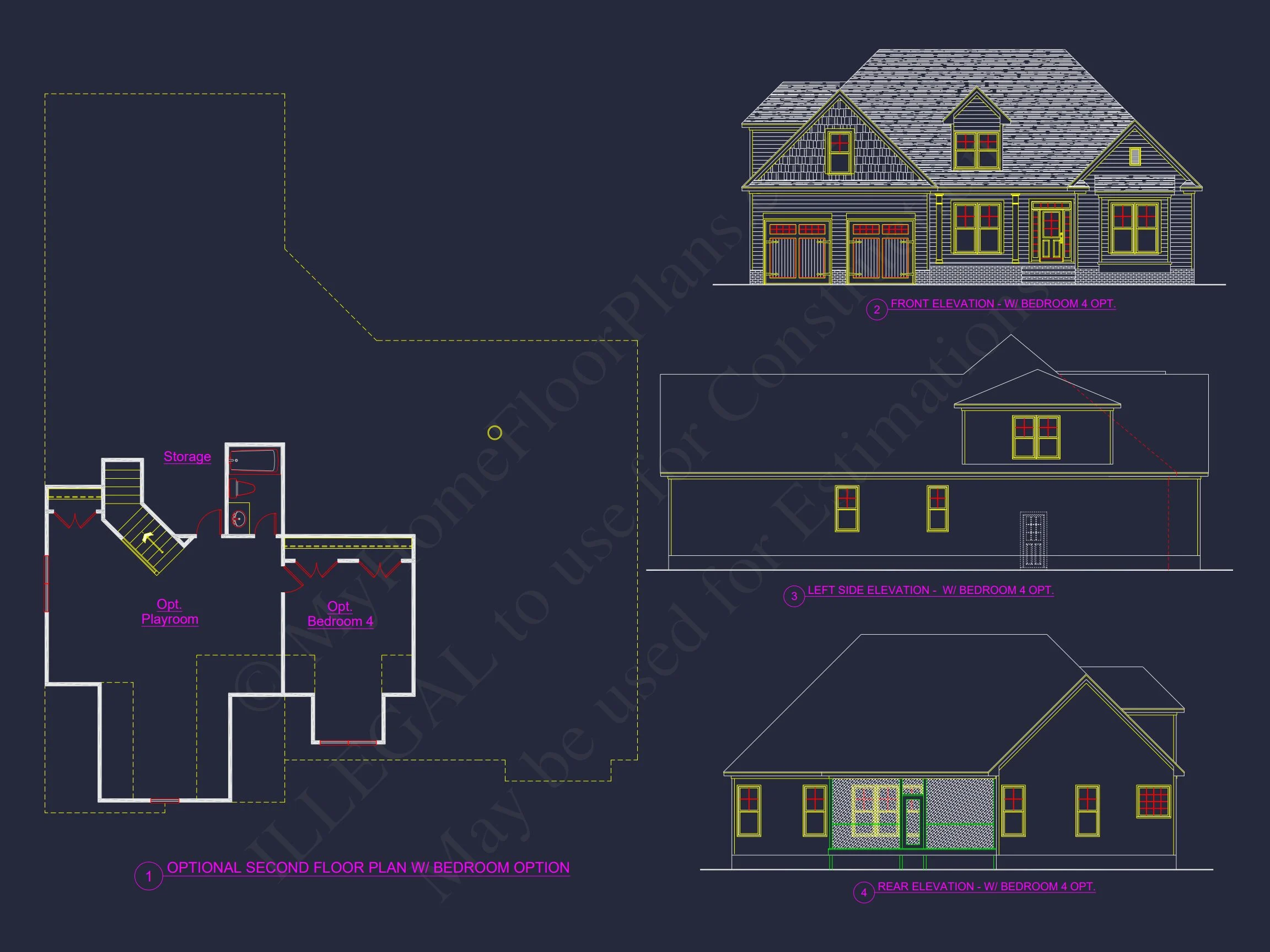 Modern Craftsman house Floor Plan with CAD and Designs