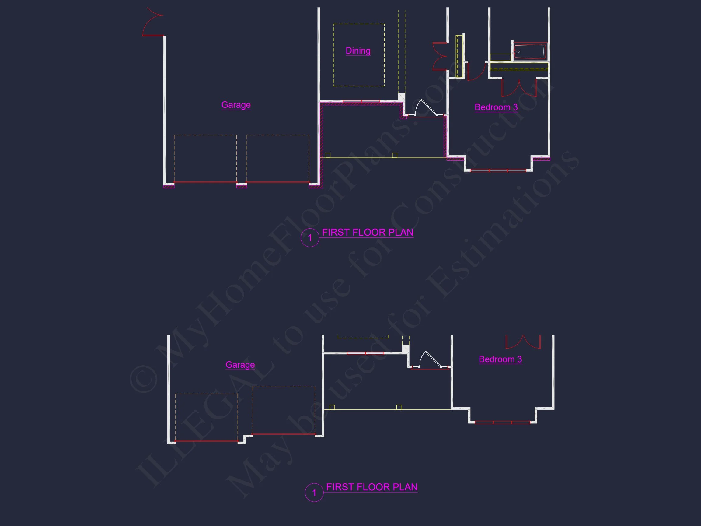 Modern Craftsman house Floor Plan with CAD and Designs