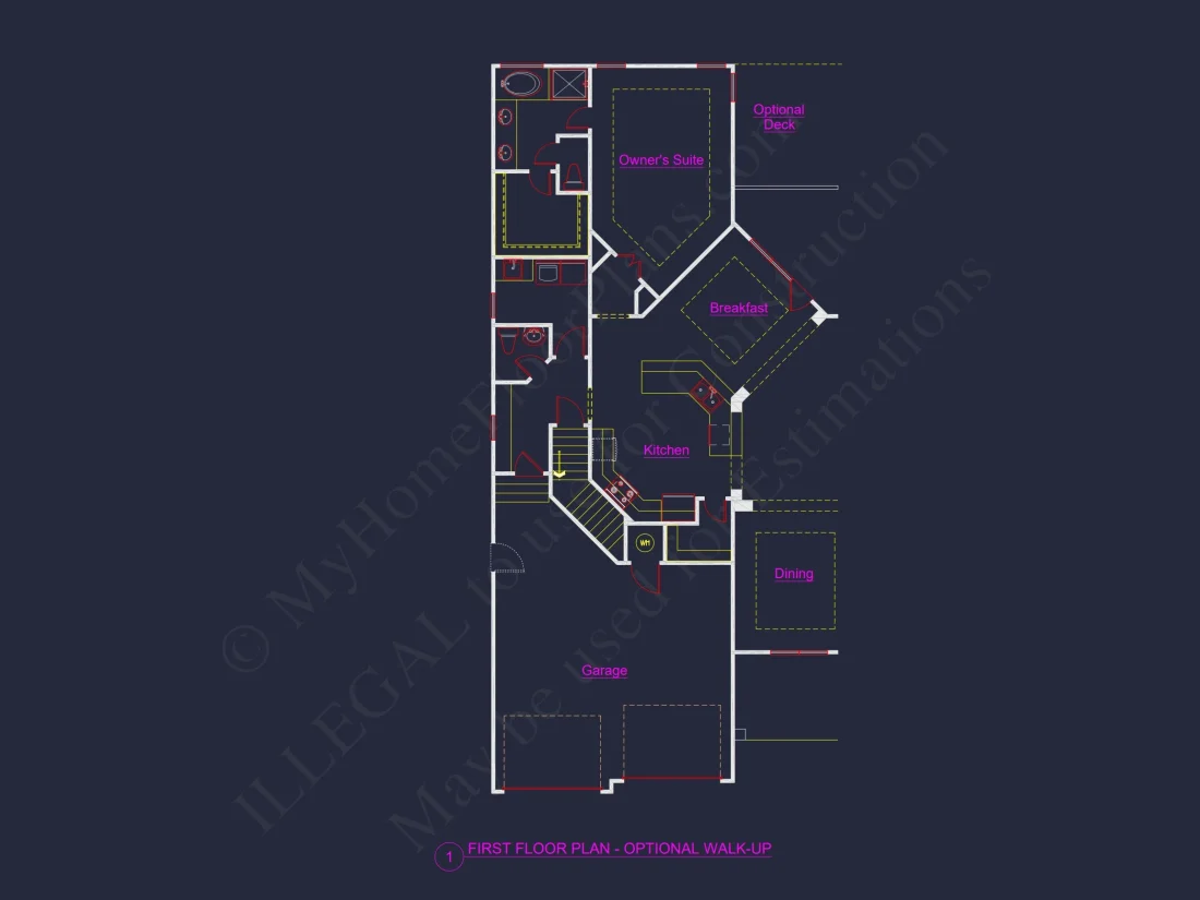 Modern Craftsman house Floor Plan with CAD and Designs