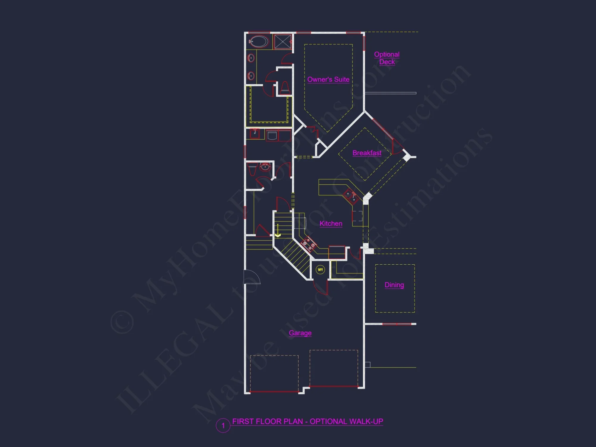 Modern Craftsman house Floor Plan with CAD and Designs