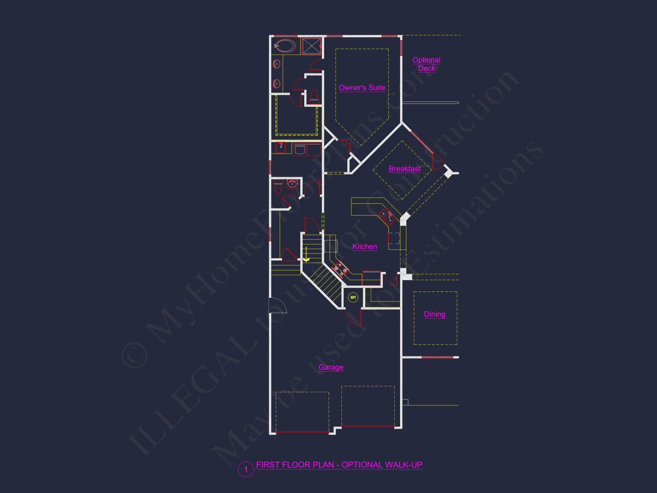 Modern Craftsman house Floor Plan with CAD and Designs