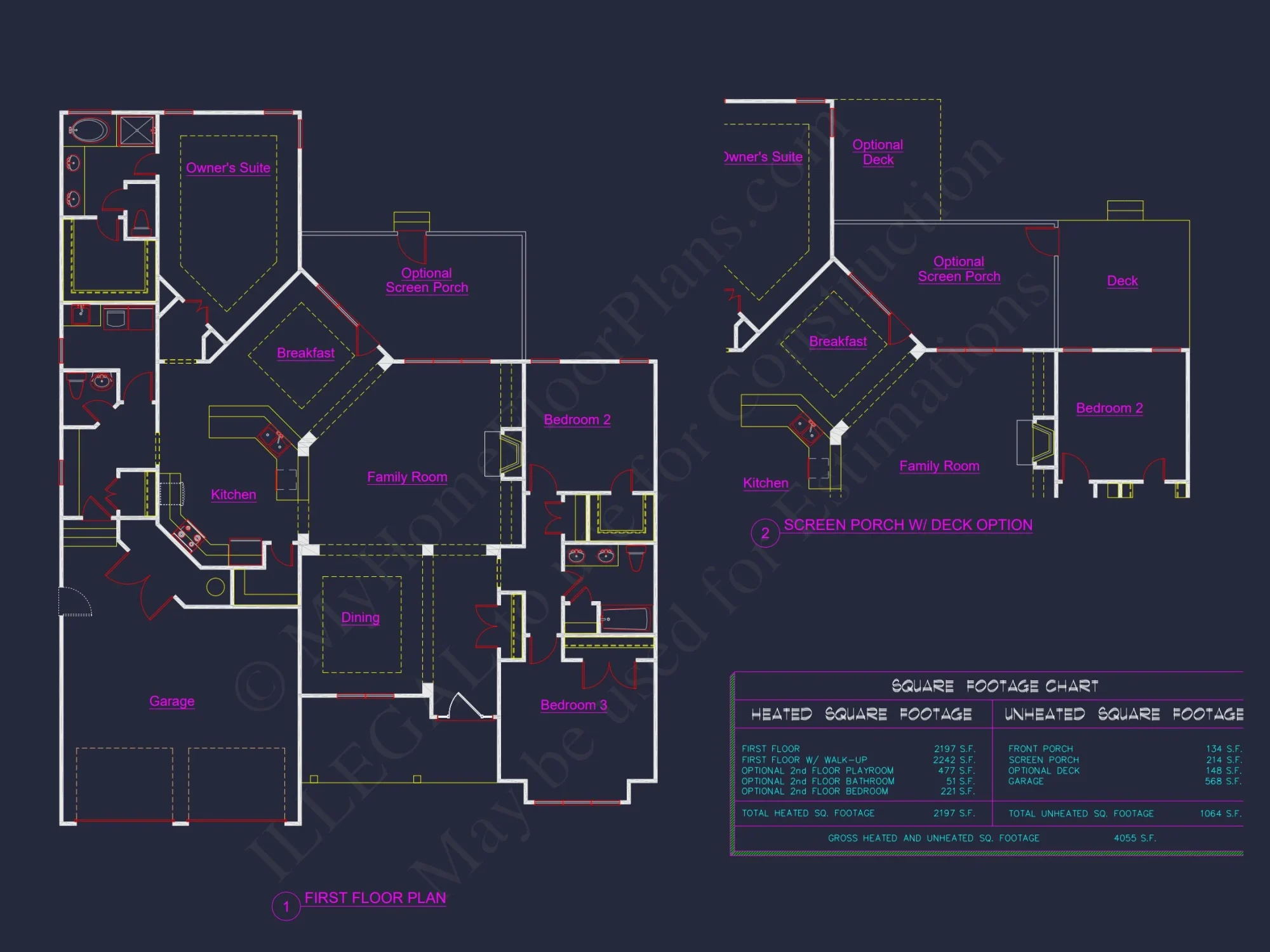 Modern Craftsman house Floor Plan with CAD and Designs